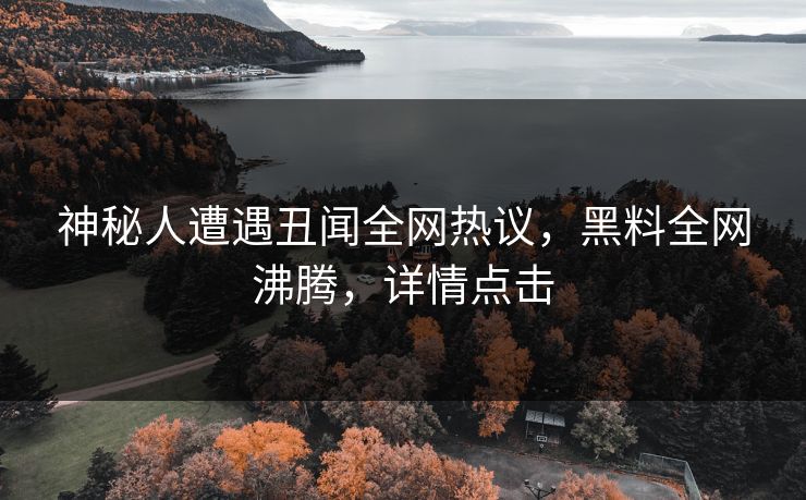 神秘人遭遇丑闻全网热议，黑料全网沸腾，详情点击  第1张
